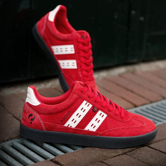 Heren Sneaker Platinum - Rood/Wit/Antraciet