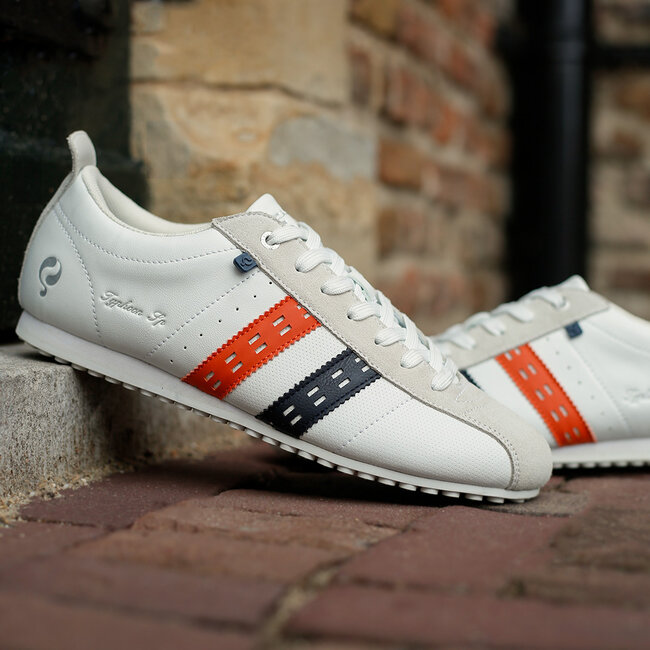 Heren Sneaker Typhoon SP - Wit/Donkerblauw/Oranje