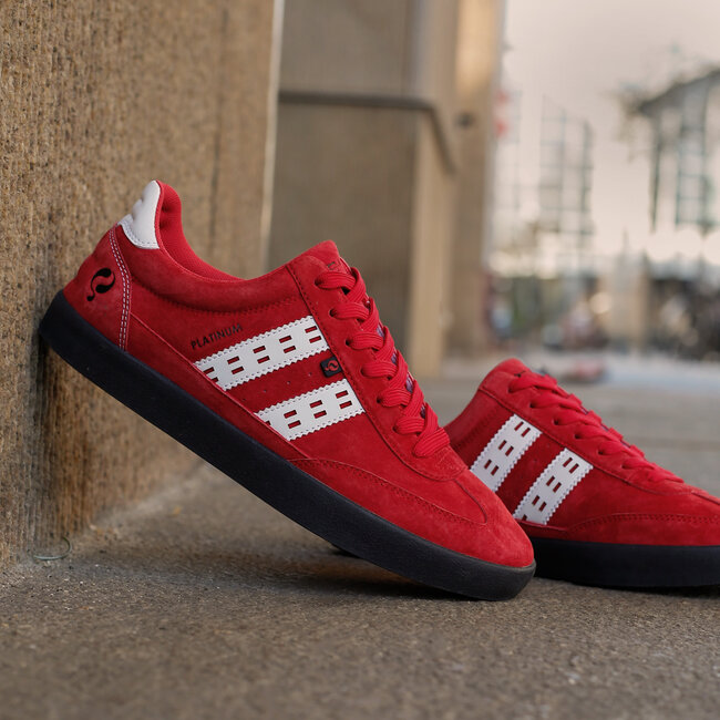 Heren Sneaker Platinum - Rood/Wit/Antraciet