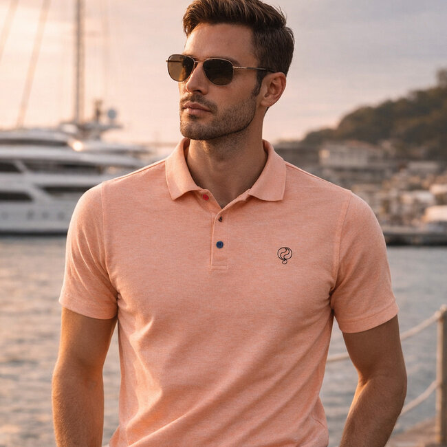 Heren Polo Willemstad - Lichtoranje Melange