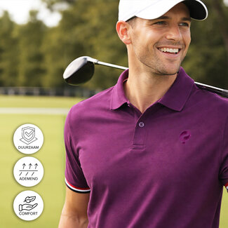 Q1905 Men's Polo Matchplay - Aubergine