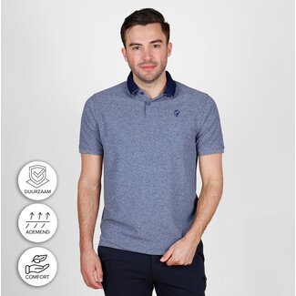 Q1905 Heren Polo Fore - Donkerblauw Melange