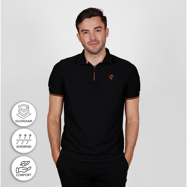 Q1905 Heren Polo Ace - Zwart