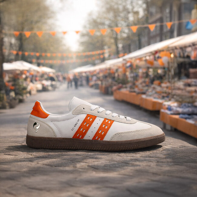 Q1905 Men's Sneaker Titanium - White/Orange