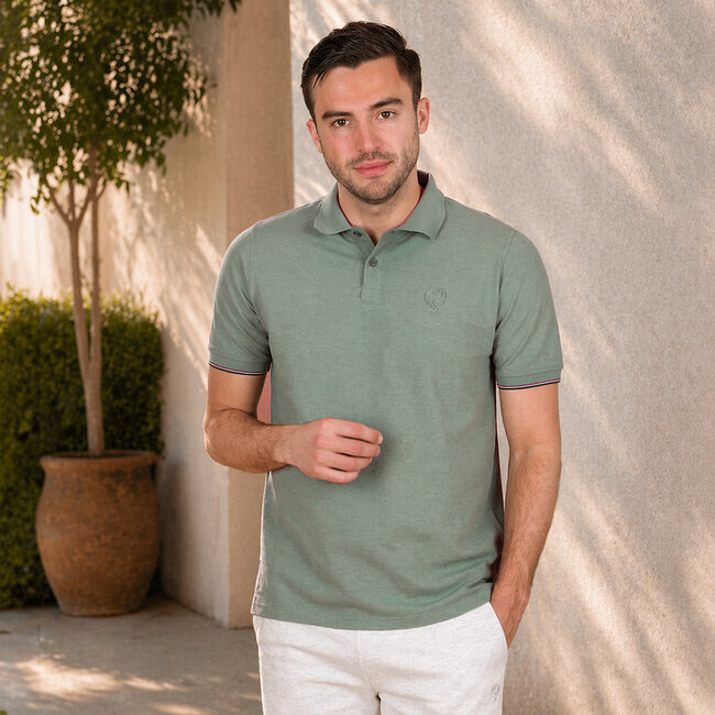 Men's Polo Toldijk – Light Green Melange