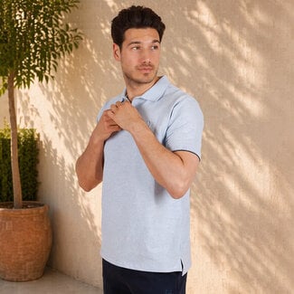 Q1905 Heren Polo Toldijk – Mistblauw Melange