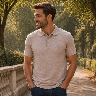 Q1905 Heren Polo Willemsdorp - Zand Melange