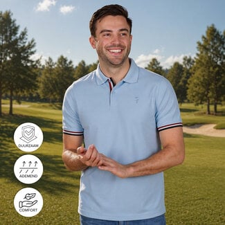 Q1905 Heren Polo Matchplay - Lichtblauw
