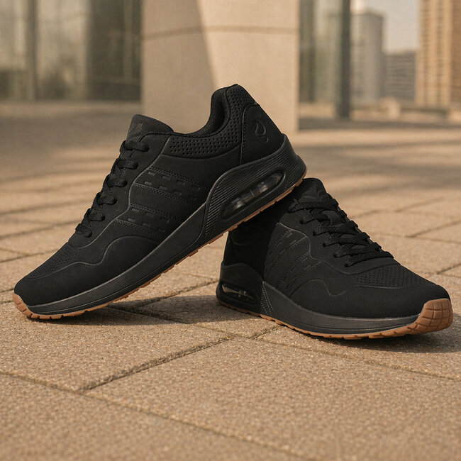 Heren Sneaker Hank - Zwart/Zwart