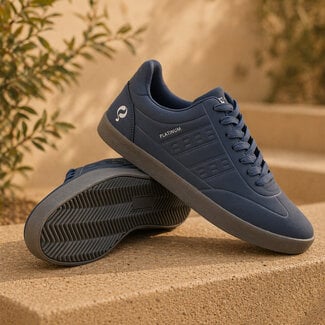 Q1905 Heren Sneaker Platinum One - Middenblauw/Antraciet
