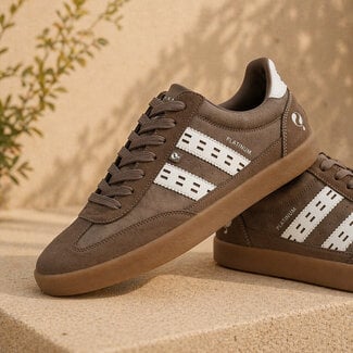 Q1905 Heren Sneaker Platinum - Middenbruin/OffWhite/Gum
