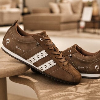 Q1905 Heren Sneaker Typhoon SP - Middenbruin/OffWhite/Gum