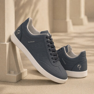 Q1905 Men's Sneaker Platinum One - Mid Blue/ White