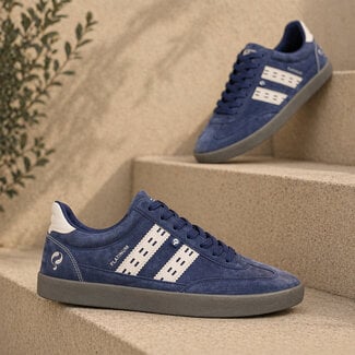 Q1905 Heren Sneaker Platinum - Blauw/OffWhite/Grijs