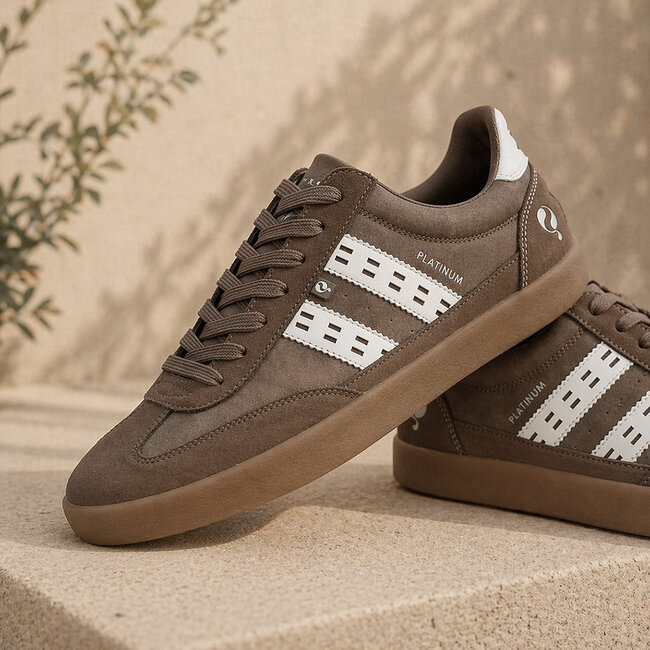 Heren Sneaker Platinum - Middenbruin/OffWhite/Gum