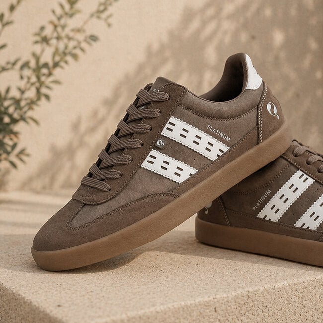 Men's Sneaker Platinum - Medium Brown/OffWhite/Gum