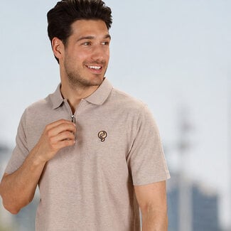 Q1905 Heren Polo Zuidland – Zand Melange