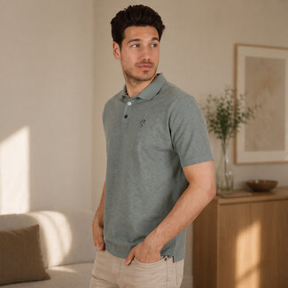 Q1905 Men's Polo Willemstad - Light Green Melange