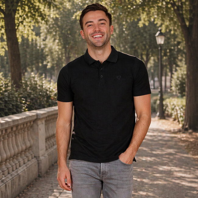 Q1905 Heren Polo Willemsdorp - Zwart