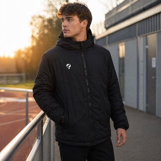 Q1905 Heren Padded Jacket Evergreen - Zwart/Wit