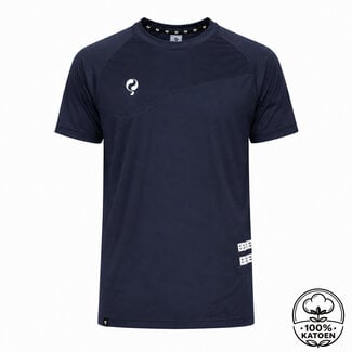 Q1905 Heren Trainingshirt Sano-Marineblauw/ Wit