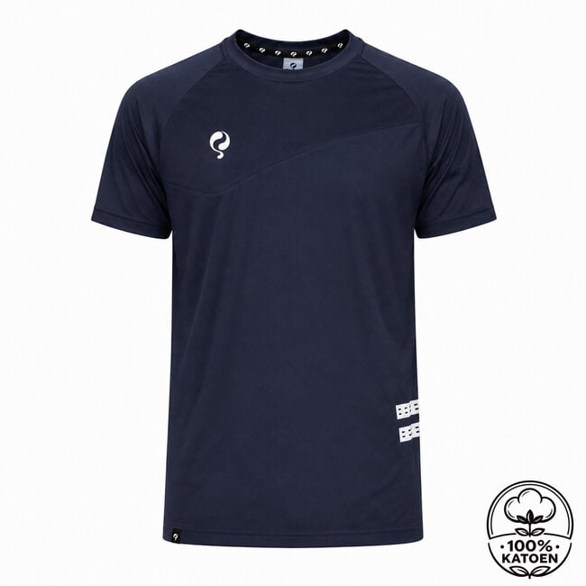 Q1905 Heren Trainingshirt Sano-Marineblauw/ Wit