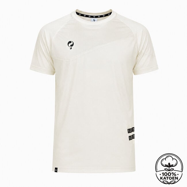 Heren Trainingshirt Sano-Offwhite/ Zwart