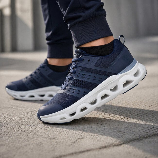 Q1905 Heren Sneaker Holten - Donkerblauw/ Wit