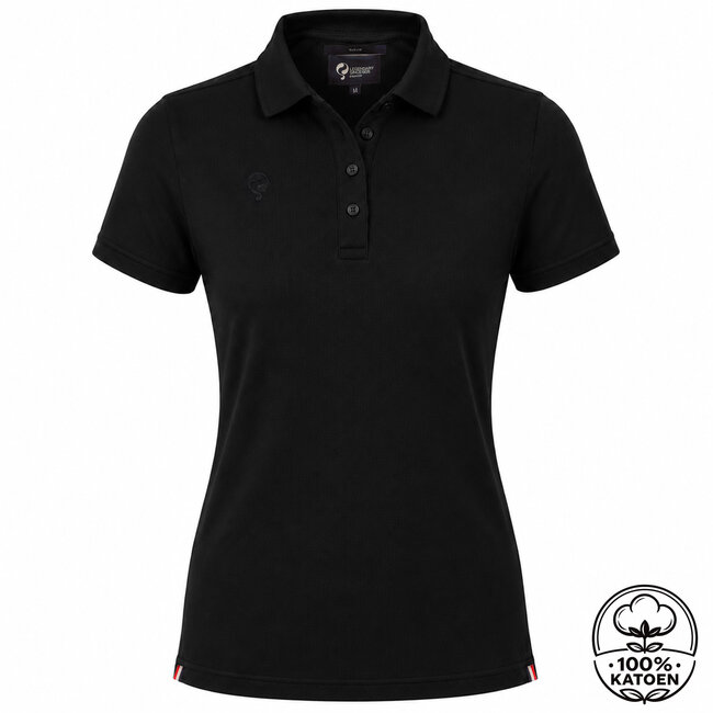 Q1905 Dames Polo Dublin - Zwart