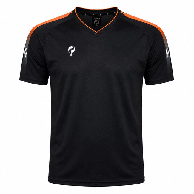 Heren Trainingsshirt Maher Zwart / Oranje / Wit