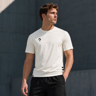 Q1905 Heren Trainingshirt Evergreen active -Offwhite/ Zwart