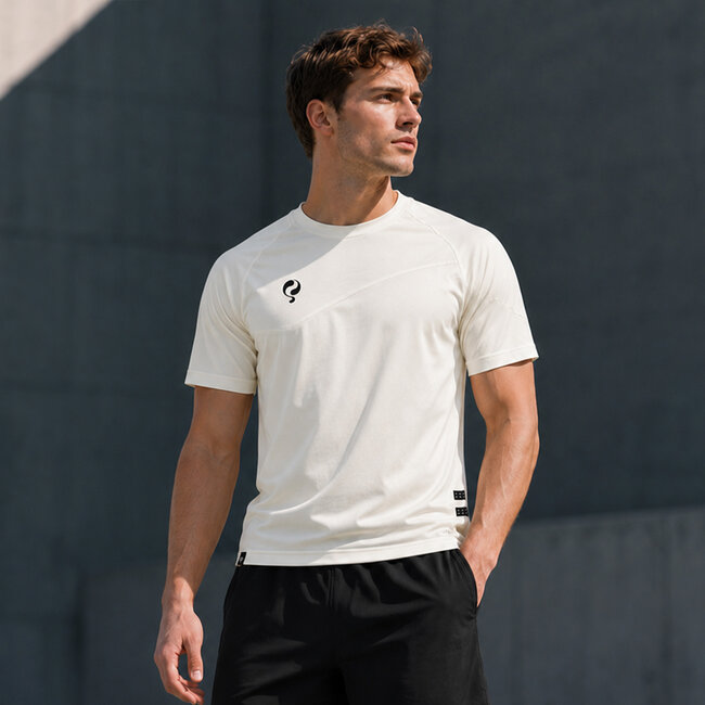Men's Trainingshirt Evergreen active -Offwhite/ Black