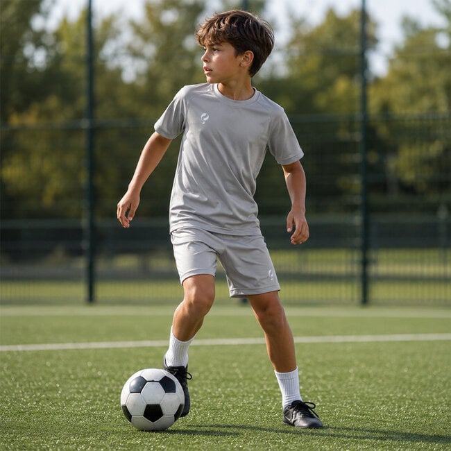 Q1905 Kids Training Shorts Namli Light Grey / Grey / White
