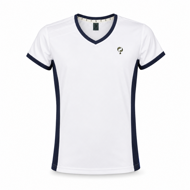 Kids Q Stripe Tee Boy - White/ Blue Graphite/ Surf the web