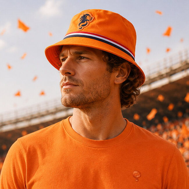 Bucket Hat Harlingen - NL Orange/ Dark Blue