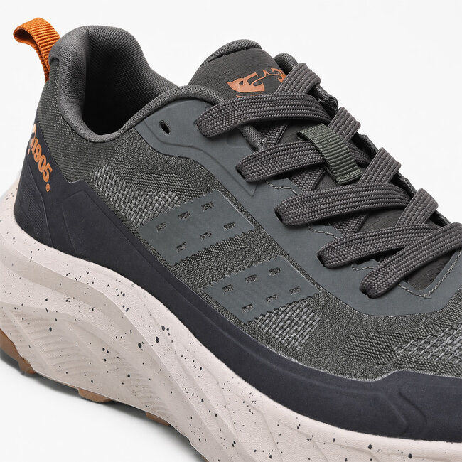 Heren Sneaker Eelde - Donker Grijsgroen/ Zwart/ Offwhite