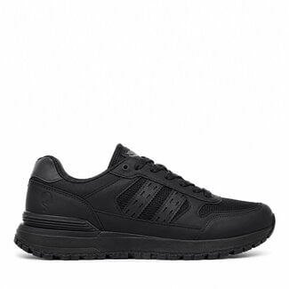 Q1905 Heren Sneaker Bussel  - Zwart/ Wit