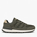 Q1905 Heren Sneaker Bussel  - Legergroen/ Wit