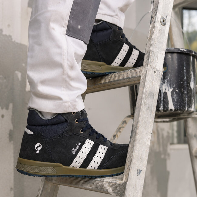 Q1905 Werkschoen London Hoog - Blauw Suede