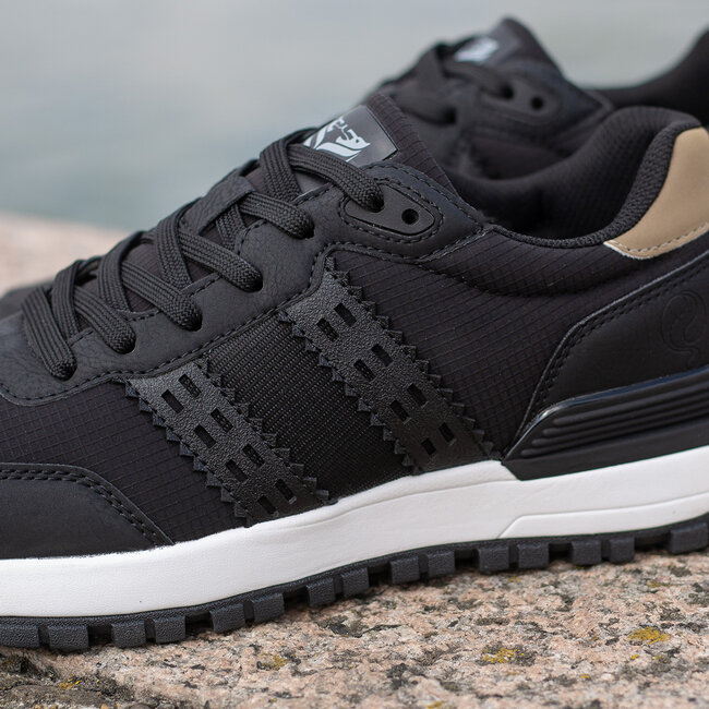 Heren Sneaker Aalst - Zwart/ Cognac/ Wit