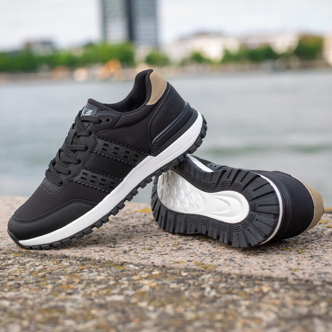 Men's Sneaker Aalst - Black/ Cognac/ White