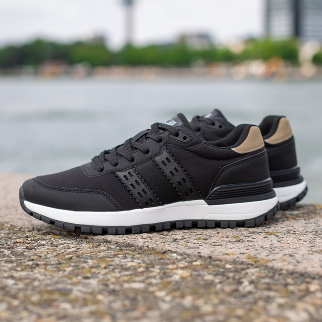 Men's Sneaker Aalst - Black/ Cognac/ White