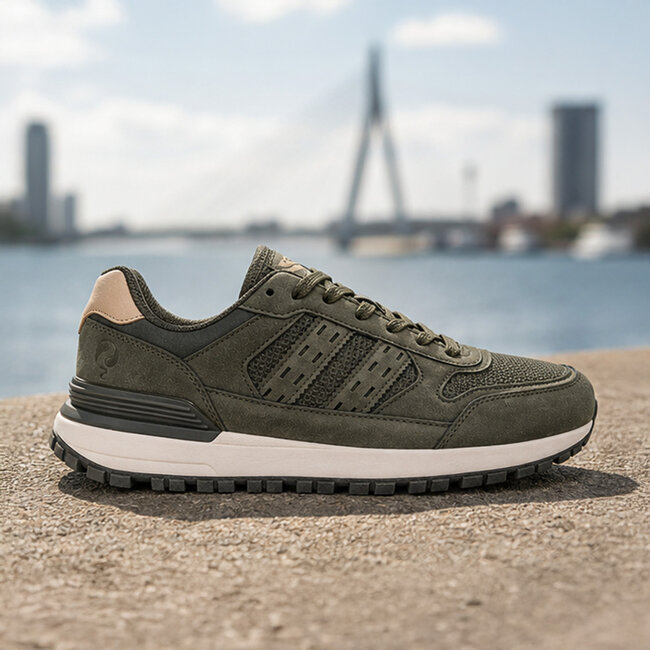 Men's Sneaker Bussel - Army Green/White