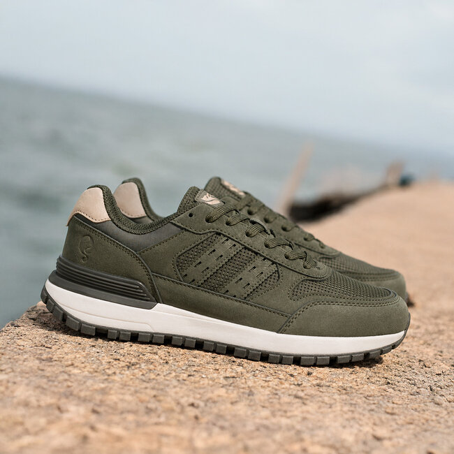 Q1905 Men's Sneaker Bussel - Army Green/White