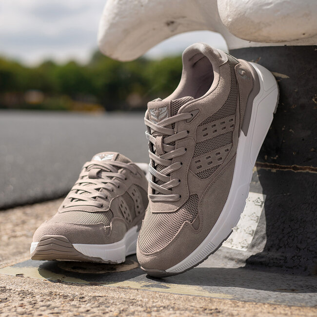 Heren Sneaker Kampen - Taupe/ Wit