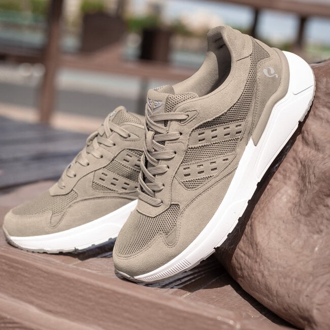 Heren Sneaker Kampen - Taupe/ Wit