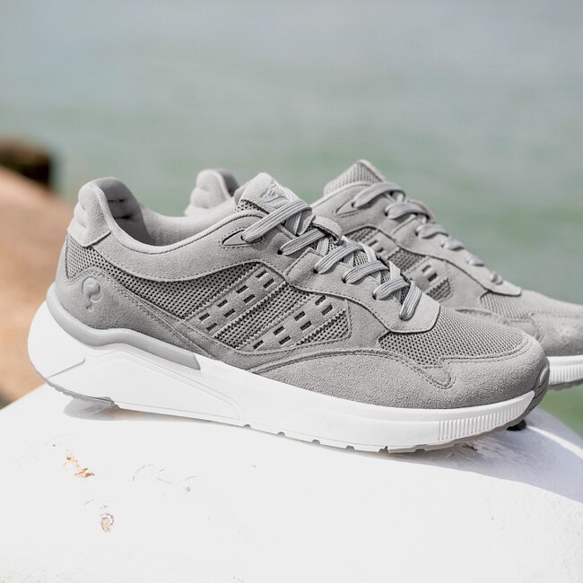 Heren Sneaker Kampen - Lichtgrijs/ Wit