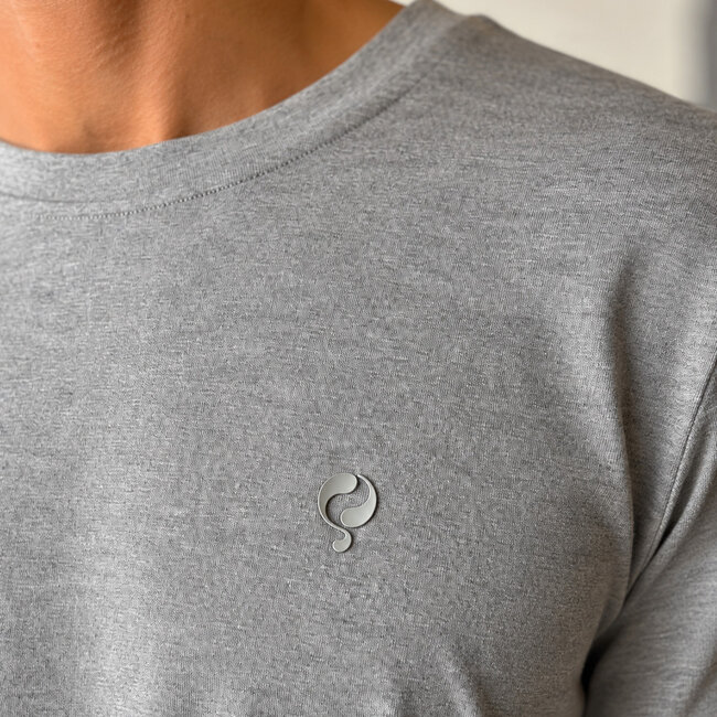 Heren T-shirt Roden -  Lichtgrijs Melange