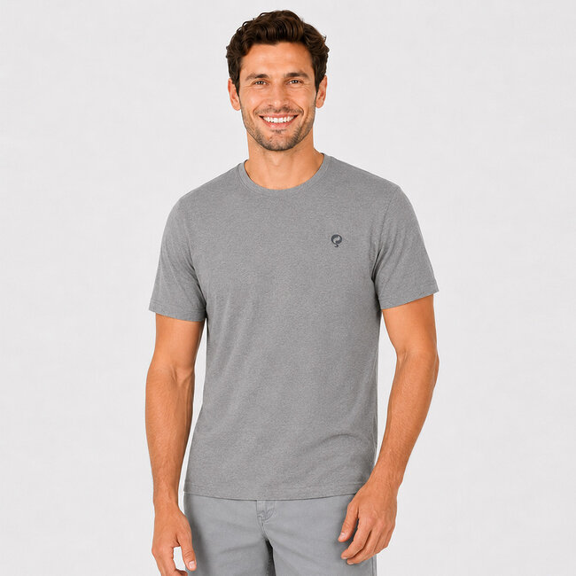 Heren T-shirt Roden -  Lichtgrijs Melange