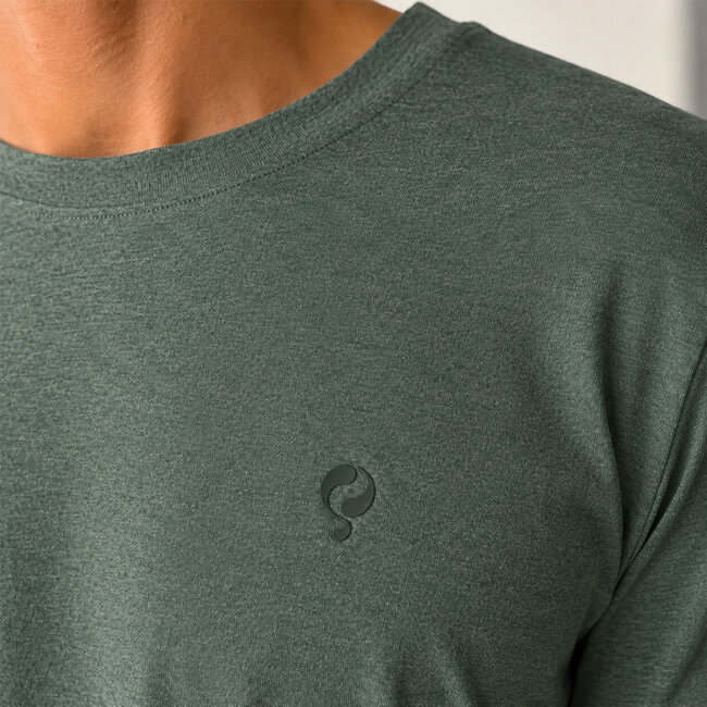Heren T-shirt Roden -  Donkergroen Melange